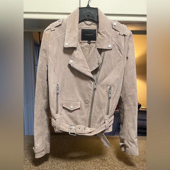 Marc New York 100% Suede Leather Motorcycle Jacket - Picture 4 of 9